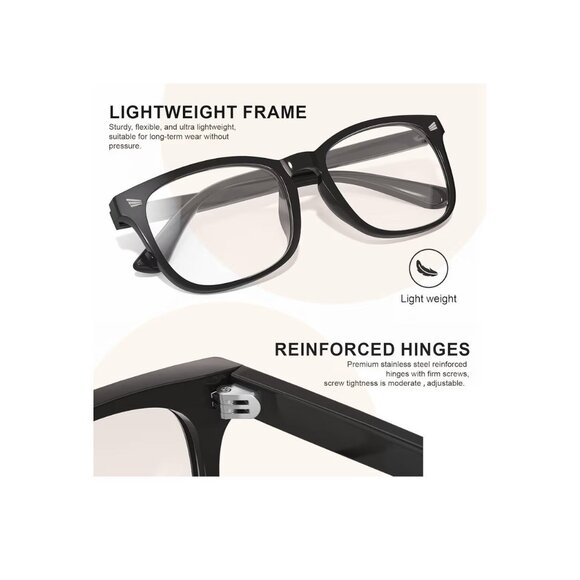 2~Hunsquer Blue Light Blocking Glasses for Women & Men~ Computer, Phone, Gaming - Picture 15 of 16